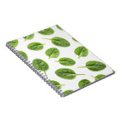 Bio Spinatleaf Nahtloses Muster Notizblock (Rechte Seite)