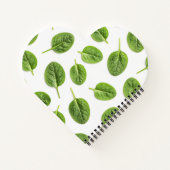 Bio Spinatleaf Nahtloses Muster Notizblock (Rückseite)
