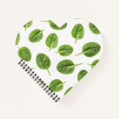 Bio Spinatleaf Nahtloses Muster Notizblock (Vorderseite)