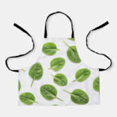 Bio Spinatleaf Nahtloses Muster Schürze (Vorderseite)