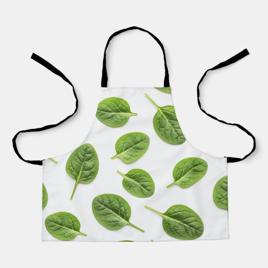 Bio Spinatleaf Nahtloses Muster Schürze (Vorderseite)