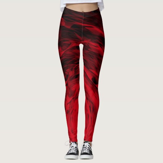 Bio Spiral3 Rot - Leggings (Vorderseite)