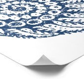 Bio Spiralblau Poster (Ecke)