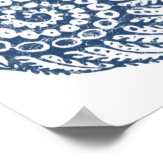 Bio Spiralblau Poster (Ecke)