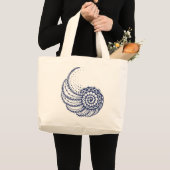 Bio Spirale in blau Jumbo Stoffbeutel (Vorderseite (Produkt))