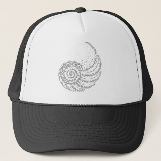 Bio Spiralgrau Truckerkappe (Vorderseite)