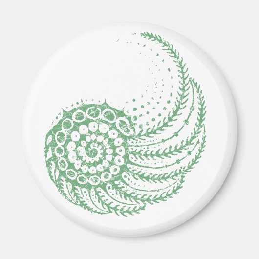 Bio Spiralgrün Magnet (Vorne)