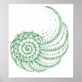 Bio Spiralgrün Poster (Vorne)