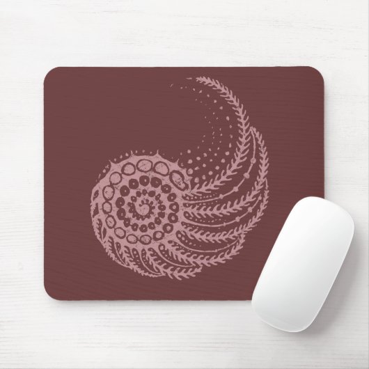 Bio Spiralrosa Mousepad (Mit Mouse)