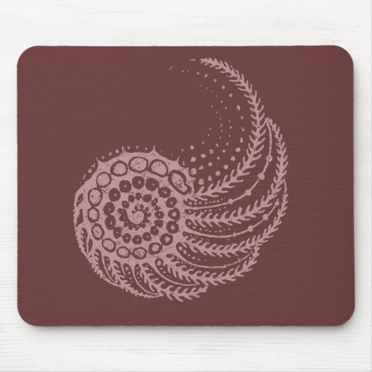 Bio Spiralrosa Mousepad (Vorne)