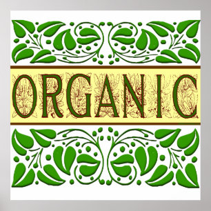 Bio Sprichwort mit Acorns Vintag Art Print Poster