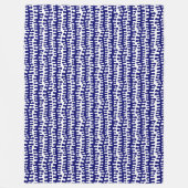 Bio Streifen - Tiefe Marine Fleecedecke (Vorderseite)