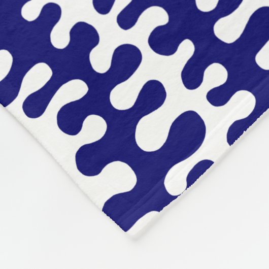 Bio Streifen - Tiefe Marine Fleecedecke (Ecke)