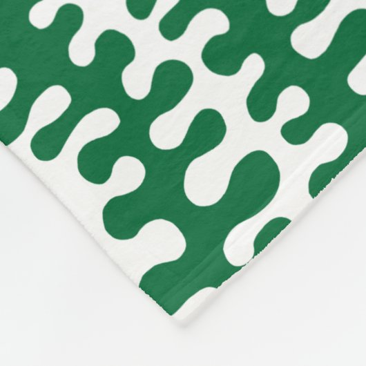 Bio Streifen - Waldgrün Fleecedecke (Ecke)