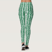 Bio Streifen - Waldgrün Leggings (Rückseite)
