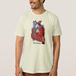 Bio T-Stück u. Herz-Kunst die Baumwolle der Männer T-Shirt