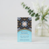 Bio Tapestry Gold Blue Business Card Visitenkarte (Stehend Vorderseite)