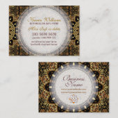 Bio Tapisserie "Earthy Gold Business Card" Visitenkarte (Vorne/Hinten)