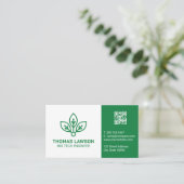 Bio-Tech-Logo | Ingenieur Visitenkarte (Stehend Vorderseite)