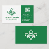 Bio-Tech-Logo | Ingenieur Visitenkarte (Vorne/Hinten)