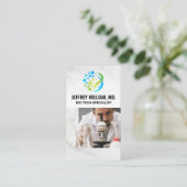 Bio-Tech-Logo | Wissenschaftliche Forschung im Lab Visitenkarte (Stehend Vorderseite)