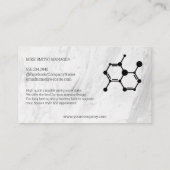 Bio Tech Molecule | Marmor Visitenkarte (Rückseite)