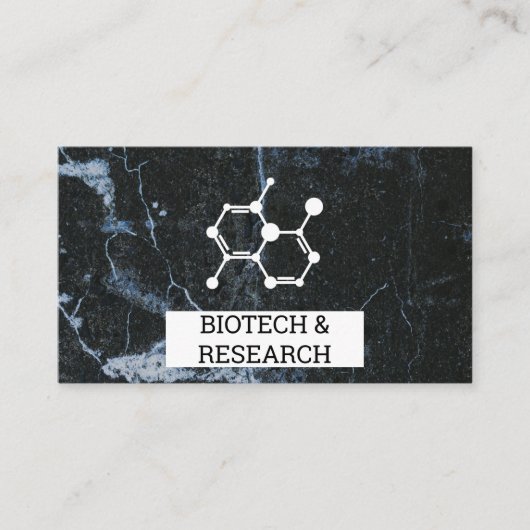 Bio Tech Molecule | Marmor Visitenkarte (Vorderseite)
