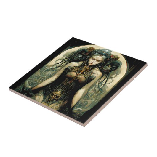 Bio Tech Woman Fantasy Sci-Fi Fliese (Seite)