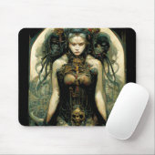 Bio Tech Woman Fantasy Sci-Fi Mousepad (Mit Mouse)