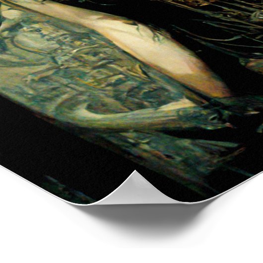 Bio Tech Woman Fantasy Sci-Fi Poster (Ecke)