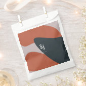 Bio Terracotta Blue Blush Wedding Geschenktütchen (Ausgeschnitten)