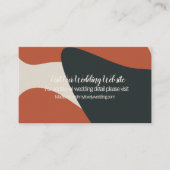 Bio Terracotta Blue Blush Wedding Website Card Visitenkarte (Vorderseite)