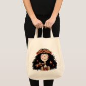 Bio Tote Tasche, Herbstmädchen Tragetasche (Vorderseite (Produkt))