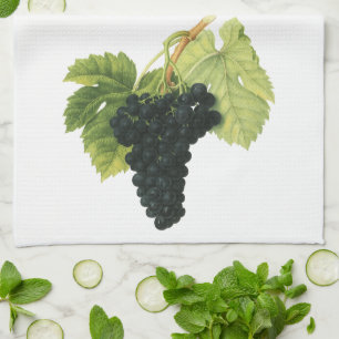 Bio-Traube Rotwein, Lebensmittel Obst Geschirrtuch