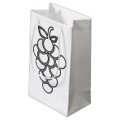 Bio Traubengeschenktasche Kleine Geschenktüte (Rückseite Schrägansicht)