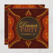 Bio Tribal Special Dinner Party Einladungen (Vorne/Hinten)