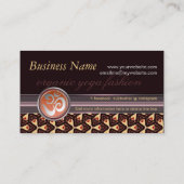 Bio Tribal Textile Business Cards Visitenkarte (Rückseite)