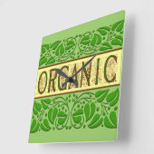 Bio Uhr der Wand des grünen Sprichworts (Winkel)