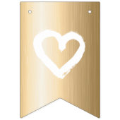 Bio unbedeutendes natürliches Hochzeit Gold Wimpelkette (Erste Fahne)