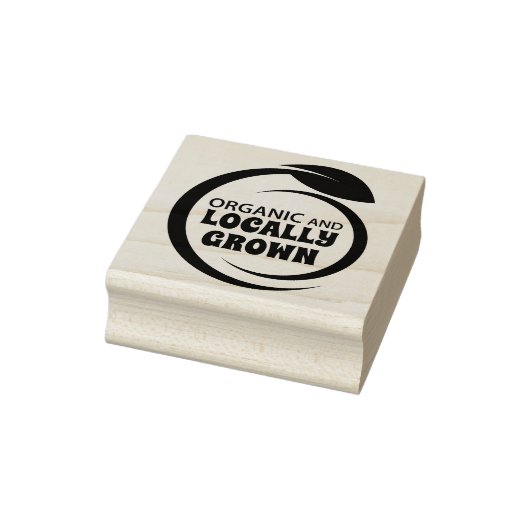 Bio und lokal bebaut, landwirtschaftlicher Betrieb Gummistempel (Stempel)