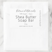 Bio Vegane, handgefertigte Butterseifenetiketten Rechteckiger Aufkleber (Tasche)