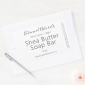 Bio Vegane, handgefertigte Butterseifenetiketten Rechteckiger Aufkleber (Umschlag)