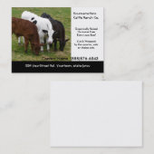 Bio Vieh-Rindfleisch-Ranch oder Visitenkarte (Vorne/Hinten)
