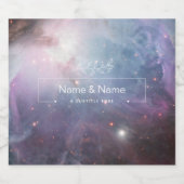 Bio violette Himmelsstars orion nebula EDITABLE Bierflaschenetikett (Einzelnes Label)