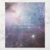 Bio violette Himmelsstars orion nebula EDITABLE Weinetikett (Einzelnes Label)