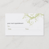 Bio Visitenkarte für Kosmetologen Terminkarte (Rückseite)