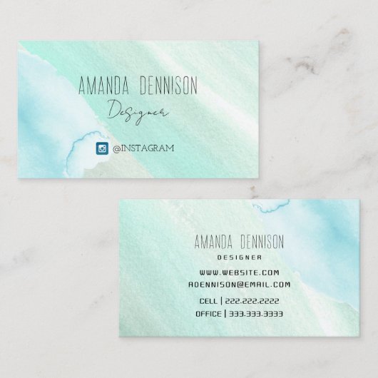 Bio Visitenkarte für Küstengewässer (Vorne/Hinten)