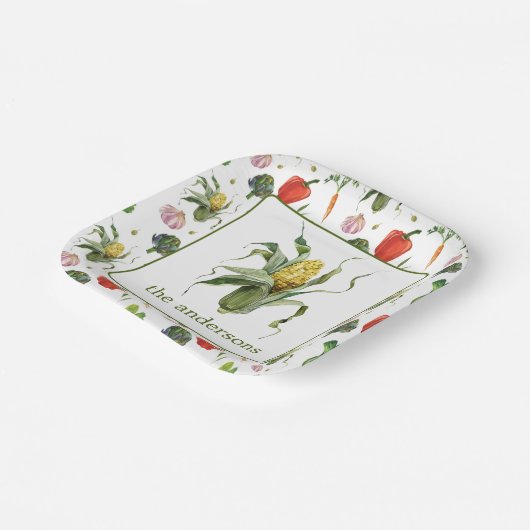 Bio Wasserfarbe Mais Pappteller (Gewinkelt)