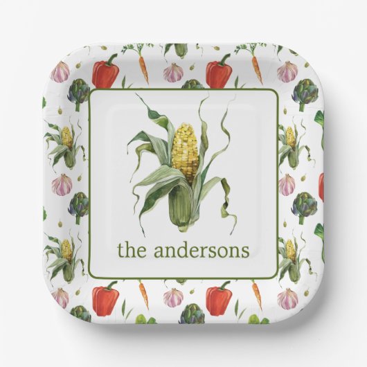 Bio Wasserfarbe Mais Pappteller (Vorderseite)