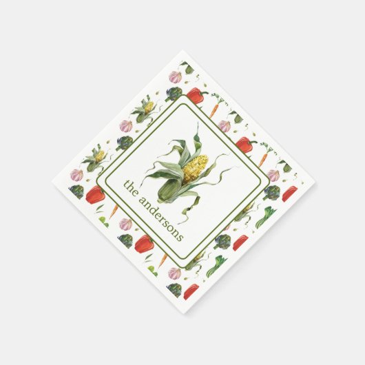 Bio Wasserfarbe Mais Serviette (Ecke)